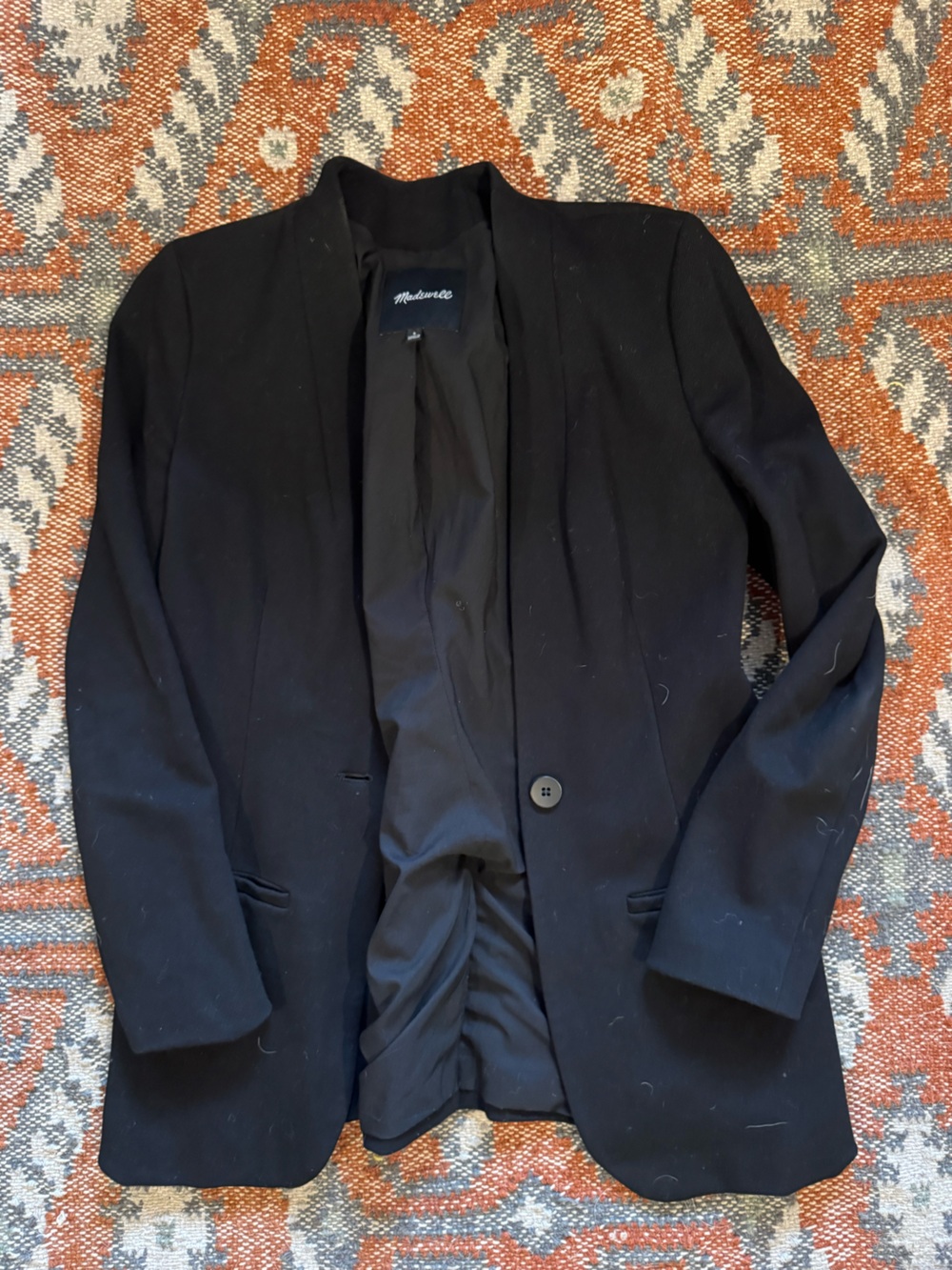 Madewell Black Lightweight Single-Button Jacket